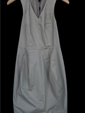 Women’s Asymmetrical V-Neck Dress in Light Gray
